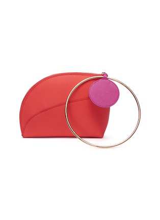 Main View - Click To Enlarge - ROKSANDA - 'Eartha' metal ring handle small leather clutch