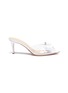 Main View - Click To Enlarge - GIANVITO ROSSI - Leather bow PVC mules