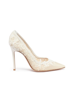 Main View - Click To Enlarge - GIANVITO ROSSI - 'Giada' galon embroidered lace pumps