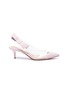 Main View - Click To Enlarge - GIANVITO ROSSI - 'Mia' bow clear PVC leather slingback pumps