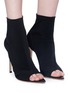 Figure View - Click To Enlarge - GIANVITO ROSSI - 'Gotham' knit sock sandal boots
