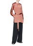 Figure View - Click To Enlarge - VINCE - Belted silk satin tunic top