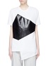 Main View - Click To Enlarge - NOHKE - Asymmetric contrast panel T-shirt