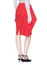 Back View - Click To Enlarge - NOHKE - Asymmetric peplum drape pencil skirt