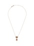 Main View - Click To Enlarge - LORDE JEWLERY - Diamond slice 18k rose gold twin pendant necklace
