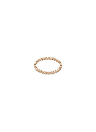 Main View - Click To Enlarge - LORDE JEWLERY - 'Eternity' diamond 18k rose gold scalloped ring