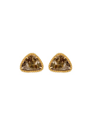 Main View - Click To Enlarge - LORDE JEWLERY - Diamond 18k yellow gold earrings