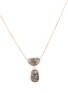Detail View - Click To Enlarge - LORDE JEWLERY - Diamond slice 18k rose gold twin pendant necklace