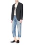 Figure View - Click To Enlarge - GUCCI - Cropped stonewash jeans