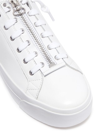 Detail View - Click To Enlarge - ASH - 'Buzz' zip leather platform sneakers