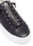Detail View - Click To Enlarge - ASH - 'Buzz' zip leather platform sneakers