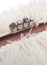 Detail View - Click To Enlarge - ALEXANDER MCQUEEN - Feather overlay leather knuckle clutch