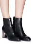 Figure View - Click To Enlarge - ASH - 'Harlem' mirror heel leather ankle boots