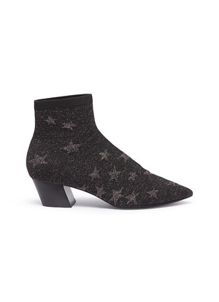 Main View - Click To Enlarge - ASH - 'Cosmic' star intarsia knit sock ankle boots
