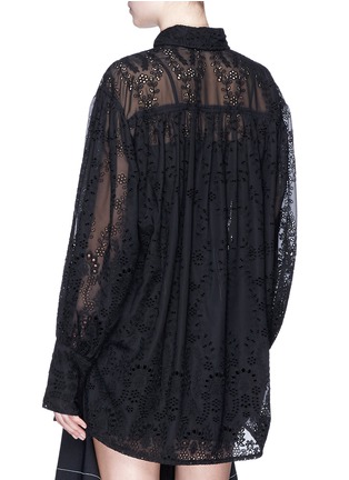 Back View - Click To Enlarge - 10015 - Broderie anglaise oversized shirt