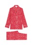Main View - Click To Enlarge - LOVE ME X LANE CRAWFORD - Logo print silk crepe pyjama set