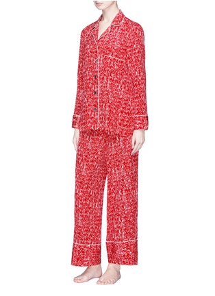 Figure View - Click To Enlarge - LOVE ME X LANE CRAWFORD - Logo print silk crepe pyjama set