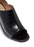 Detail View - Click To Enlarge - ALUMNAE - Croc embossed leather bootie sandals