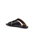 Detail View - Click To Enlarge - ALUMNAE - Cutout vamp croc embossed leather slide sandals