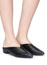 Figure View - Click To Enlarge - ALUMNAE - Chevron stitched leather mules