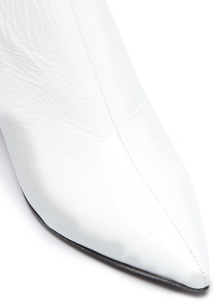 Detail View - Click To Enlarge - ALUMNAE - Patent leather bootie mules