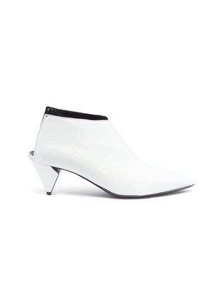 Main View - Click To Enlarge - ALUMNAE - Patent leather bootie mules