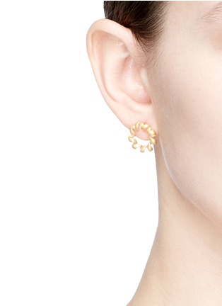 Figure View - Click To Enlarge - BELINDA CHANG - Twist ribbon ring stud earrings