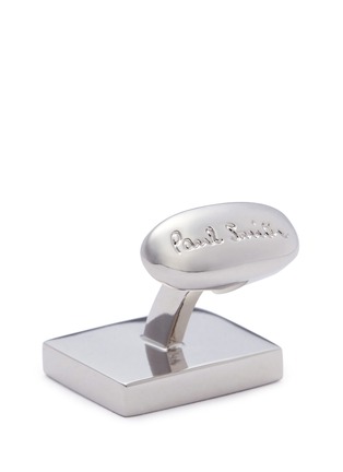 Detail View - Click To Enlarge - PAUL SMITH - Enamel stitch signage cufflinks
