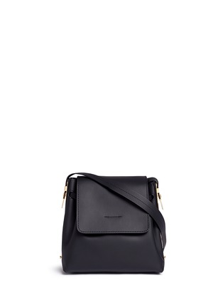 Main View - Click To Enlarge - SOPHIE HULME - 'Claremont' saddle leather crossbody bucket bag
