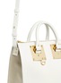 Detail View - Click To Enlarge - SOPHIE HULME - 'Holmes North South' canvas panel leather tote