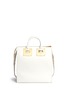 Back View - Click To Enlarge - SOPHIE HULME - 'Holmes North South' canvas panel leather tote