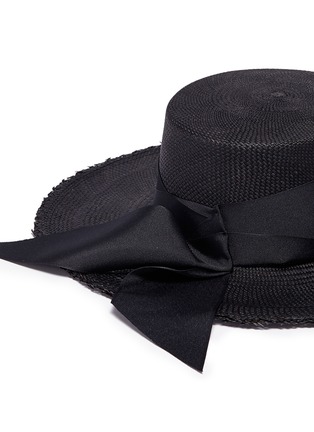 Detail View - Click To Enlarge - SENSI STUDIO - Ribbon toquilla straw cordovez hat