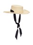 Figure View - Click To Enlarge - SENSI STUDIO - Ribbon tie toquilla straw boater hat