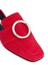 Detail View - Click To Enlarge - DORATEYMUR - 'Petrol' oversized ring suede slide loafers