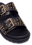 Detail View - Click To Enlarge - PEDDER RED - 'Tara' stud double buckled band sandals