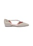 Main View - Click To Enlarge - PEDDER RED - 'Kyle' jewelled strap leather d'Orsay flats
