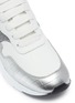 Detail View - Click To Enlarge - ALEXANDER MCQUEEN - Chunky outsole croc embossed panel leather sneakers