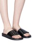 Figure View - Click To Enlarge - JOSHUA SANDERS - 'L.A.' appliqué slide sandals