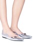 Figure View - Click To Enlarge - PROENZA SCHOULER - 'Wave' mirror leather scalloped skimmer flats