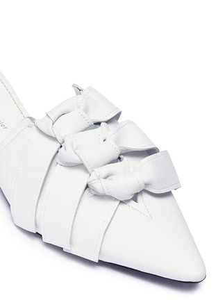 Detail View - Click To Enlarge - PROENZA SCHOULER - Knotted bow leather slides