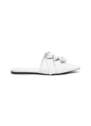 Main View - Click To Enlarge - PROENZA SCHOULER - Knotted bow leather slides