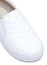 Detail View - Click To Enlarge - AKID - 'Liv' heart embossed leather kids skate slip-ons
