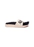 Main View - Click To Enlarge - AKID - 'Aston' logo band faux fur sole kids sandals