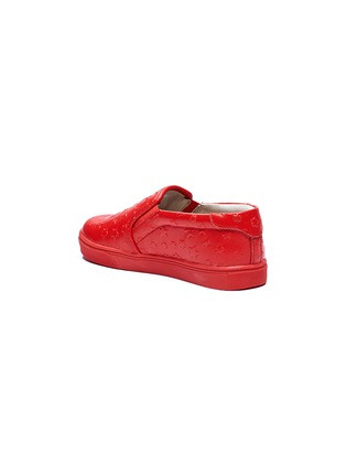 Figure View - Click To Enlarge - AKID - 'Liv' star embossed leather kids skate slip-ons