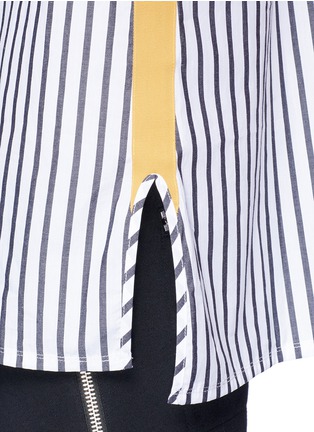 Detail View - Click To Enlarge - SIKI IM / DEN IM - Contrast outseam mix stripe patchwork shirt