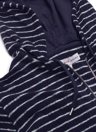  - ORLEBAR BROWN - 'Thurloe' stripe terry zip hoodie
