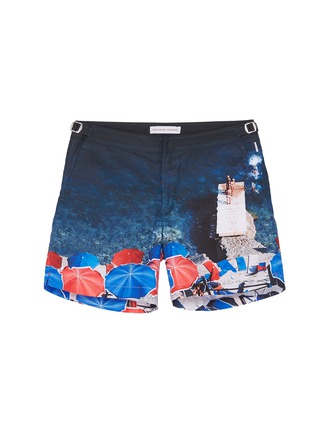 Main View - Click To Enlarge - ORLEBAR BROWN - 'Bulldog Brolly Folly' seaside print swim shorts