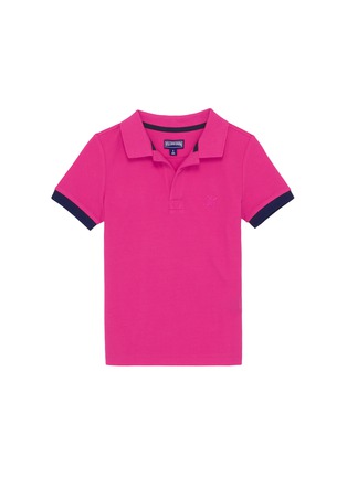 Main View - Click To Enlarge - VILEBREQUIN - 'Pantin' contrast cuff kids polo shirt