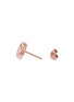 Detail View - Click To Enlarge - RUIFIER - 'Smitten' 18k rose gold vermeil cord stud earrings