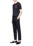 Figure View - Click To Enlarge - - - Logo embroidered twill pants